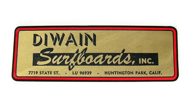 Diwain Surfboards logo, early 1960s