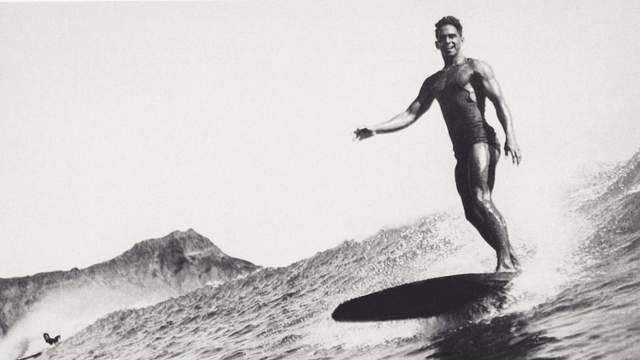 Harry Fields, Waikiki, 1932, from Hawaiian Surfboard. Photo: Tom Blake