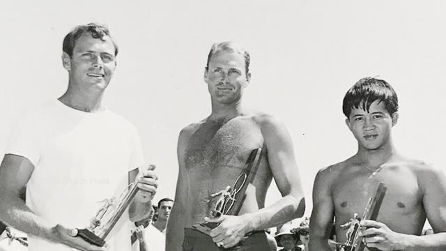 (L to R) Phil Edwards, Chuck Hasley, Donald Takayama. Photo: Ron Church