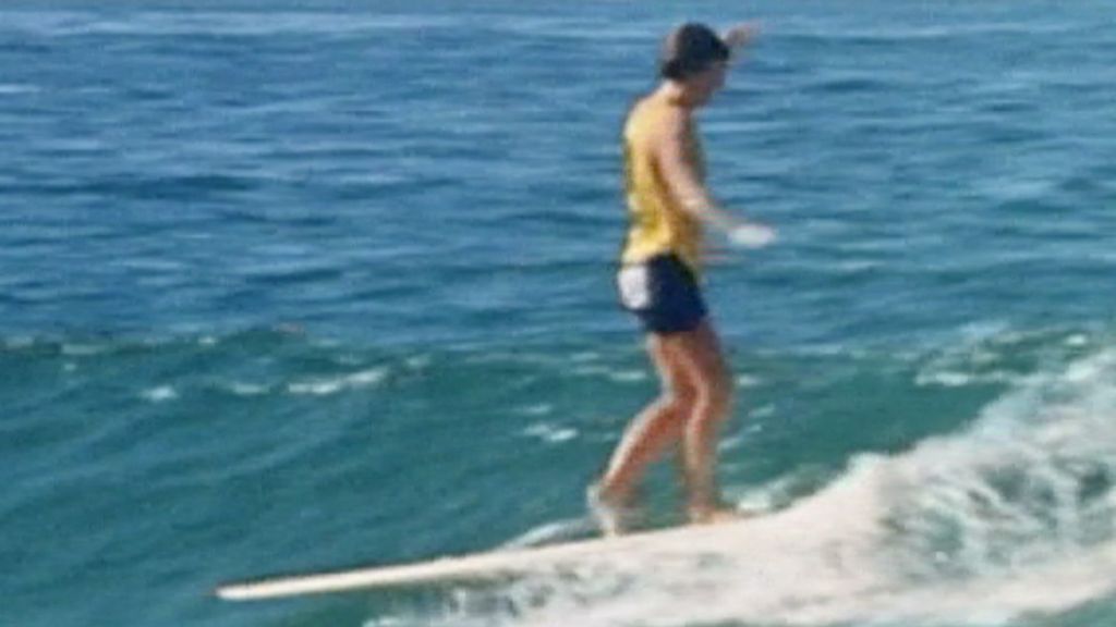 phyllis o'donell surfing at the 1964 championships, manly beach