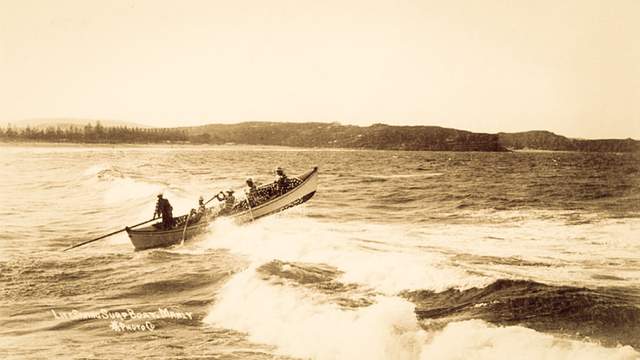 Manly surf boat, 1908 