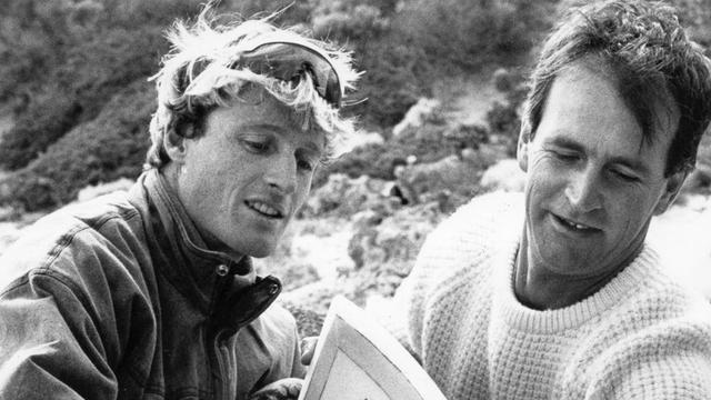 Dave MacAulay, left, and shaper Col Ladhams, late 1980s