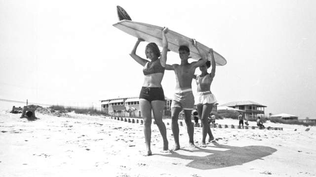 Surfers in Hanover County, North Carolina, mid '60s. 
