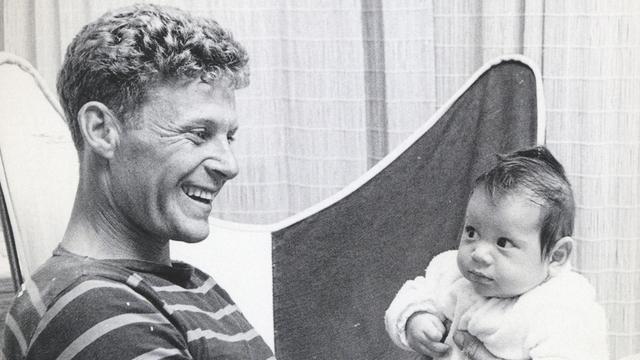 Dave Rochlen and daughter, 1955