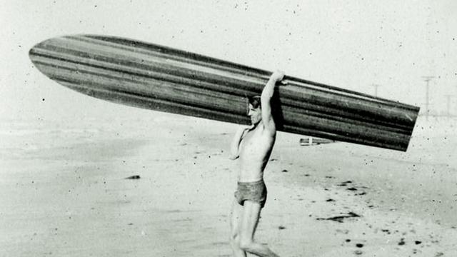 Plank surfboard, 1938