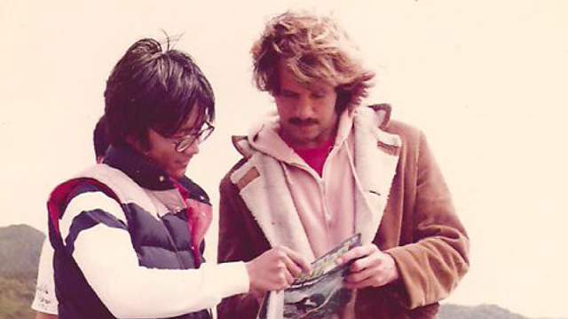 Dan Flecky (right), around 1980