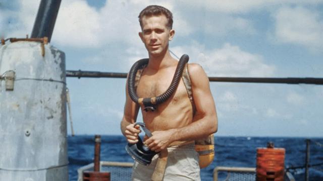 Scientist and author Willard Bascom atop, early 1950s