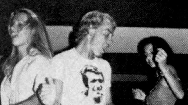Peter Townend, tabletop dancing after a Syndey surf contest, 1978