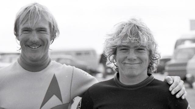 Critta Byrne (right) and brother Phil, 1977
