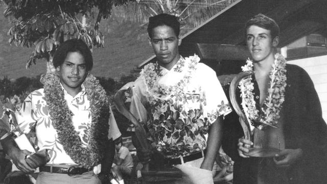 Junior finalists: Abellira, Clyde Aikau, Blears. Photo: Grannis