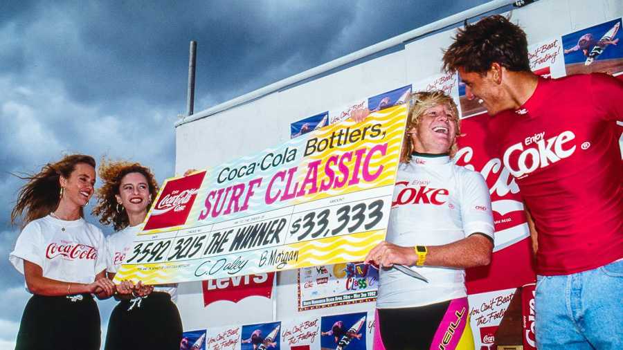 surfers shane herring and kelly slater in australia in 1992