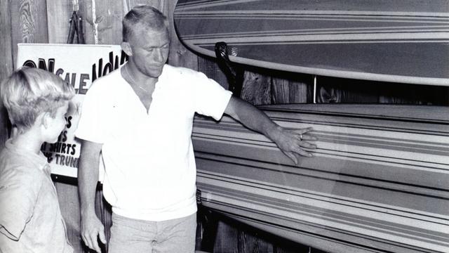 Dewey Weber and young customer, around 1964. Photo: LeRoy Grannis
