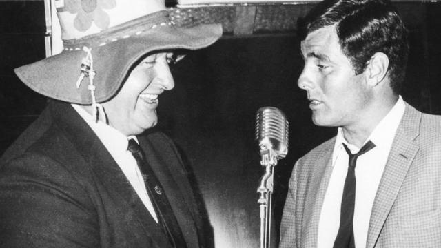 USSA founder Hevs McClelland, left, and Miki Dora, 1965