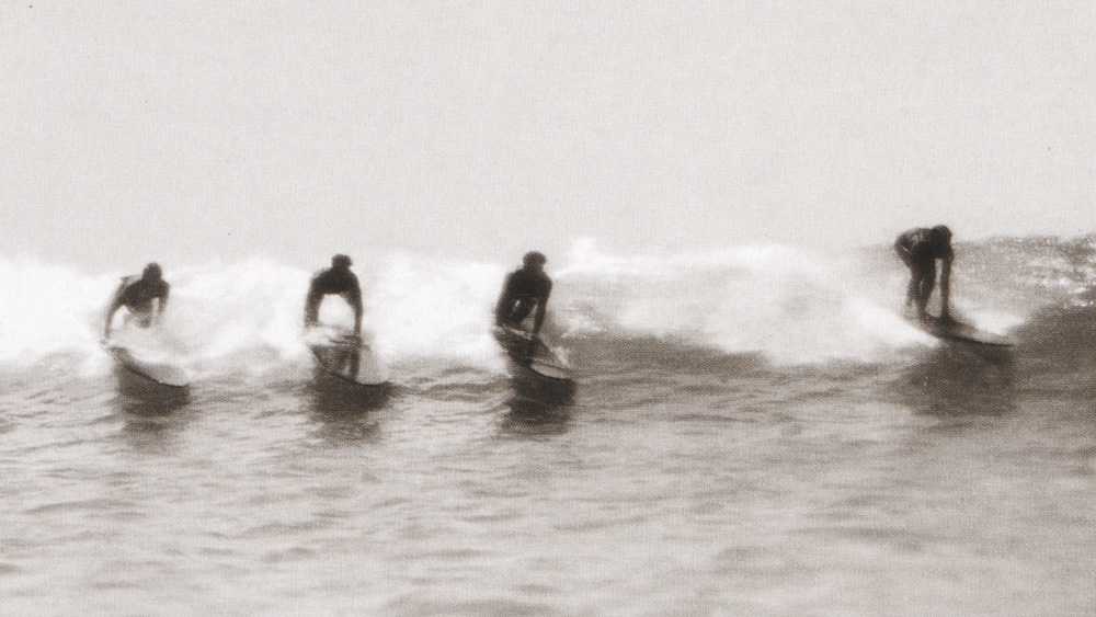 Waikiki surfing in 1930, photo by Tom Blake