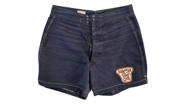 Windansea Surf Club team trunks, mid 1960s, made by M. Nii in Hawaii