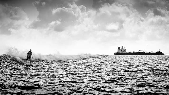 Tanker surfing, Texas, 2013. Photo: Kenny Braun