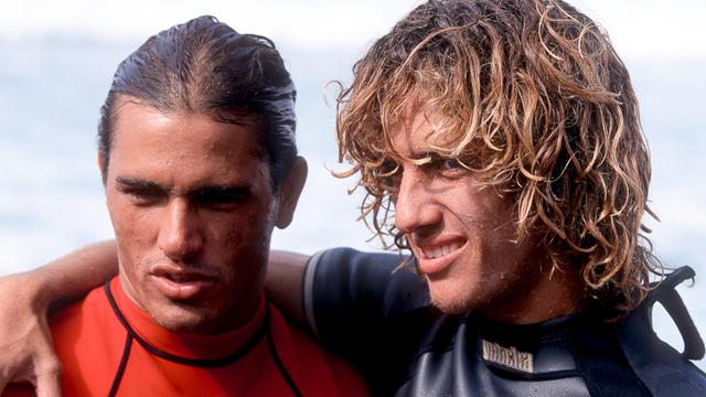 Kelly Slater and Rob Machado, 1995. Photo: John Seaton Callahan