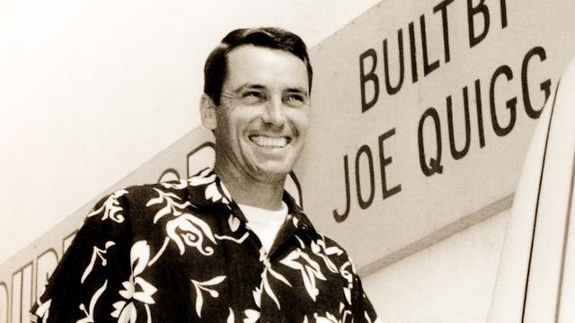 Joe Quigg wearing aloha shirt in 1963. Photo LeRoy Grannis