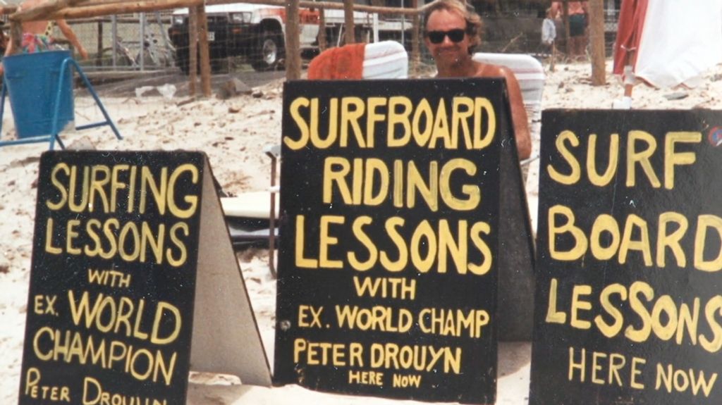 Peter Drouyn at his queensland surfing school