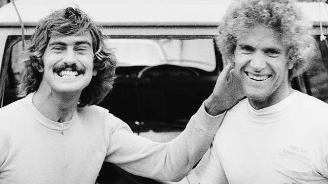 Phil Jarratt (left) and Terry Fitzgerald, 1976. Photo: John Witzig