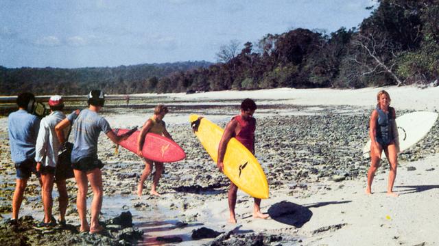 Rick Rasmussen, red board, on location at Grajagan, Java, for 1980 American Sportsman shoot. Photo: Merkel