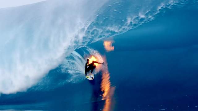 "Fired Up" - A Short Look at Surfers Playing with Fire