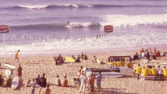 Manly Beach lineup for early rounds of '64 World Championships