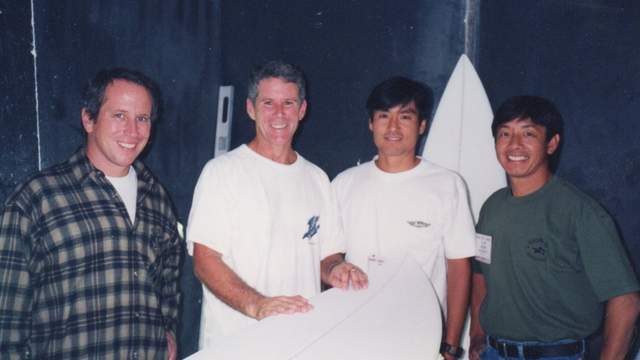 (L to R) Pat Rawson, John Carper, Eric Arakawa, Glenn Minami, around 1991