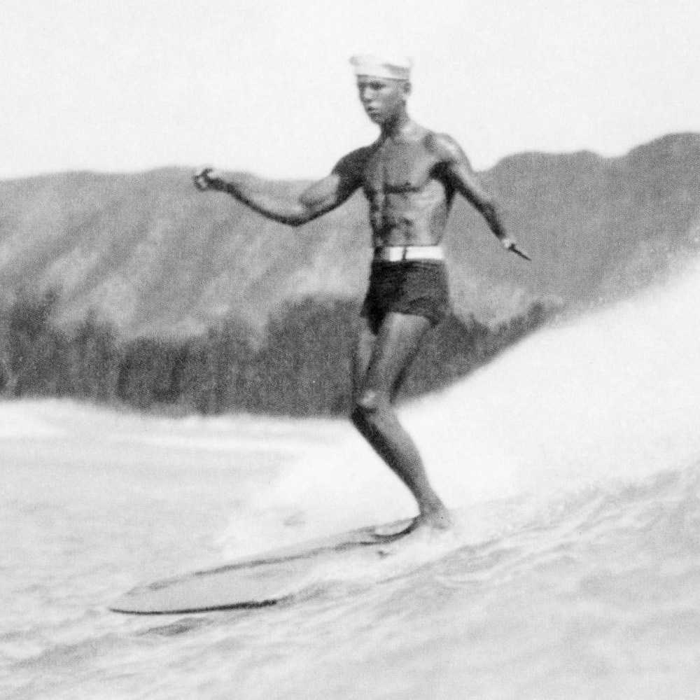 surfing in waikiki, 1931
