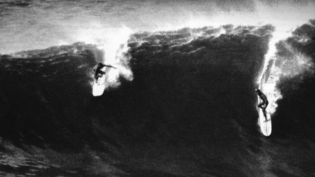John Kelly (left) and Charlie Galanto, Waimea, 1967. Photo: Tim McCullouch