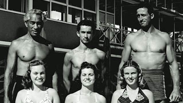 Tarzan Smith, upper right), Duke Kahanamoku, upper left