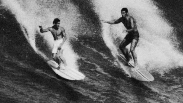 Kimo Hollinger (right) and Jeff Hakman, Sunset, 1965