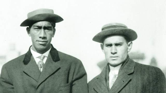 Duke Kahamamoku and Dude Miller, 1912