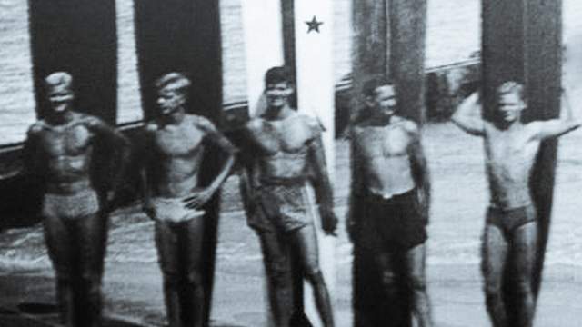 Whitman brothers, far left, Miami Beach