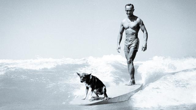 Scooter Boy Kaopuiki and Sandy, Waikiki, 1950s. Photo: Clarence Maki