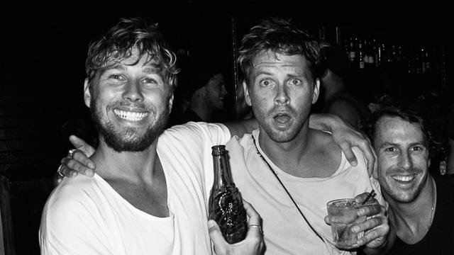 Kai Neville (left) with Warren Smith and Mitch Coleburn. Photo: Tom Carey