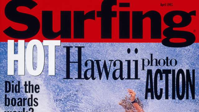 1993 Surfing magazine cover, designed by Mike Salisbury