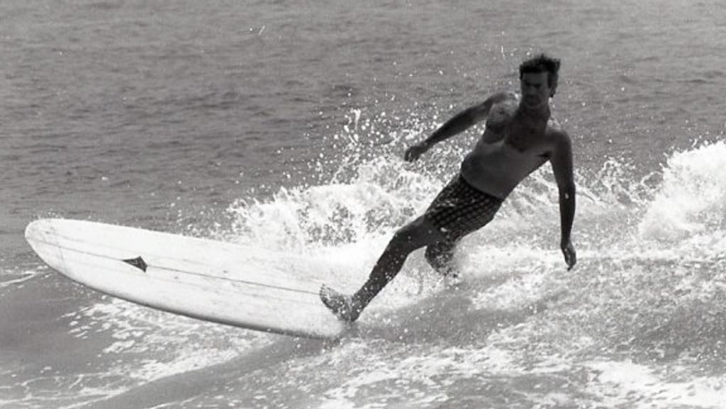 Lance Carson does a cutback at Malibu