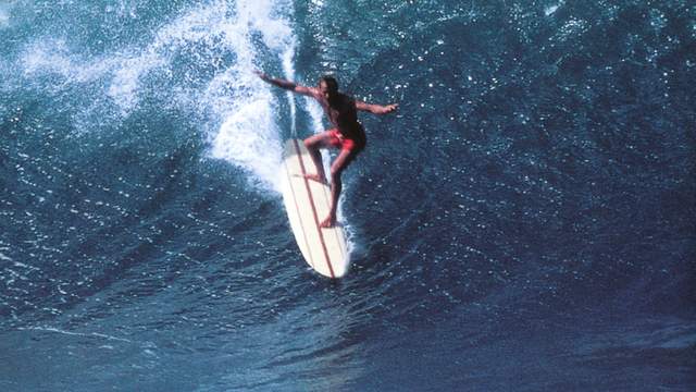 Phil Edwards on his Hobie Surfboards signature model, Pipeline, 1965