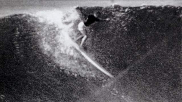 Surf wetsuit innovator Bev Morgan, the Wedge, mid-'60s.