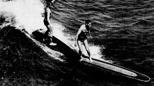 Cliff Tucker, right, Hermosa Beach, 1942