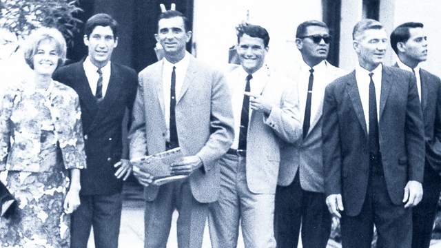 Joel de Rosnay, second from left, 1965 World Championships, Lima, Peru