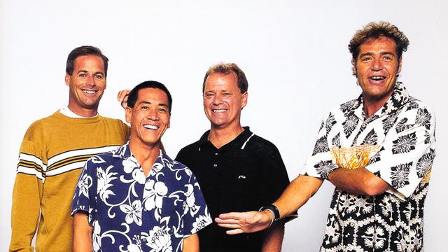 (L to R) Bob Hurley, Danny Kwock, Peter Townend, Michael Tomson, 1996. Photo: Craig Stecyk