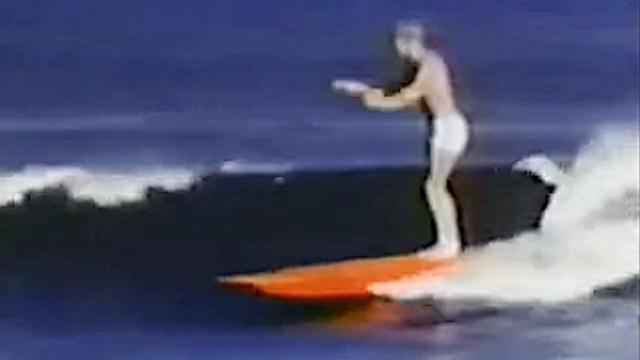 1940s surfer on a hollow kookbox