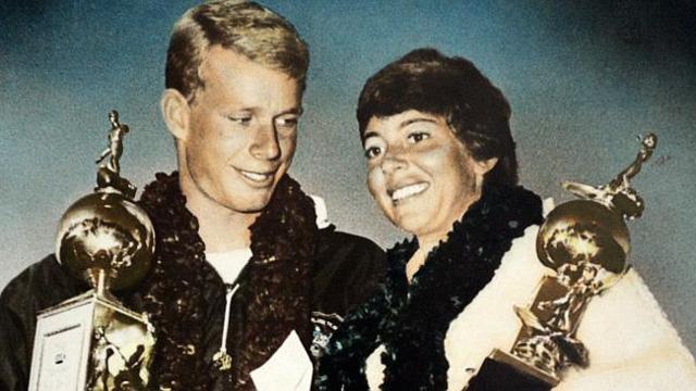 With Midget Farrelly, 1964 World Championships