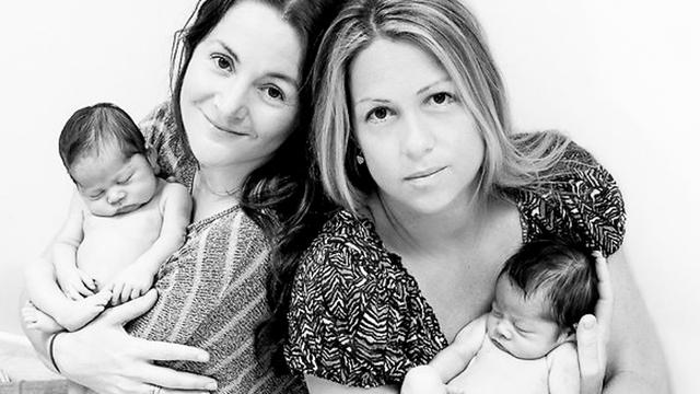 Serena Brooke (right) and partner Emma Sheldrake. Photo: Rebecca Colefax