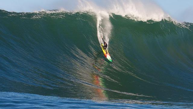 Kenny Collins, stunt-surfing in Chasing Mavericks