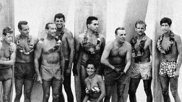 Michel Barland (center), Biarritz, 1961