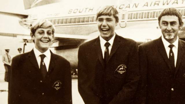 Shaun (left), Michael Tomson, John Whitmore, 1970 