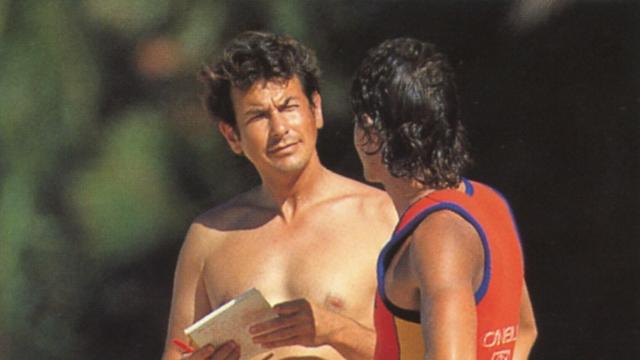 Drew Kampion interviewing Shaun Tomson, 1981. Photo: Jeff Divine